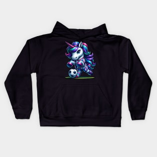 Unicorn Soccer Team Player Kids Hoodie